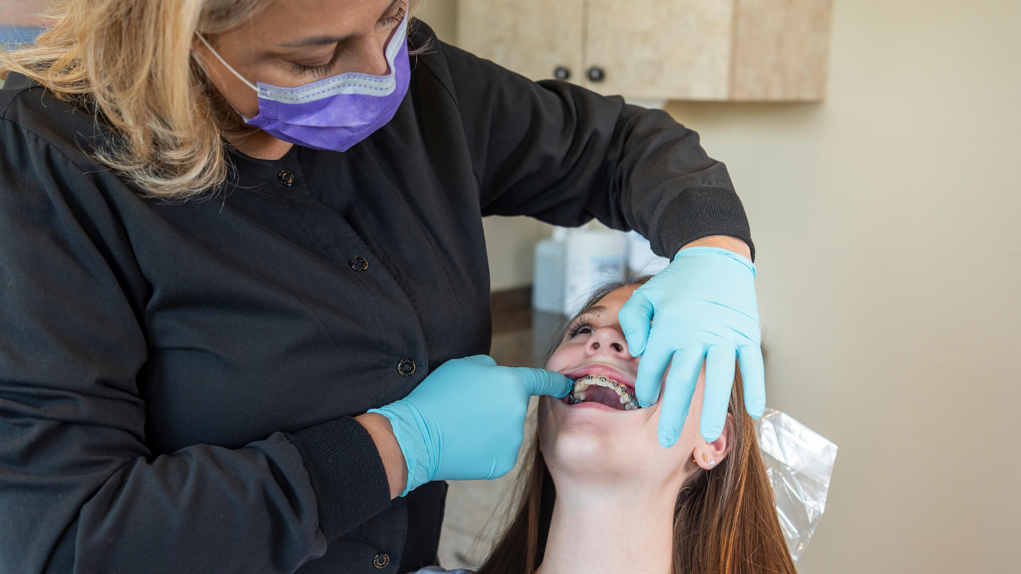 doctor examining patient
