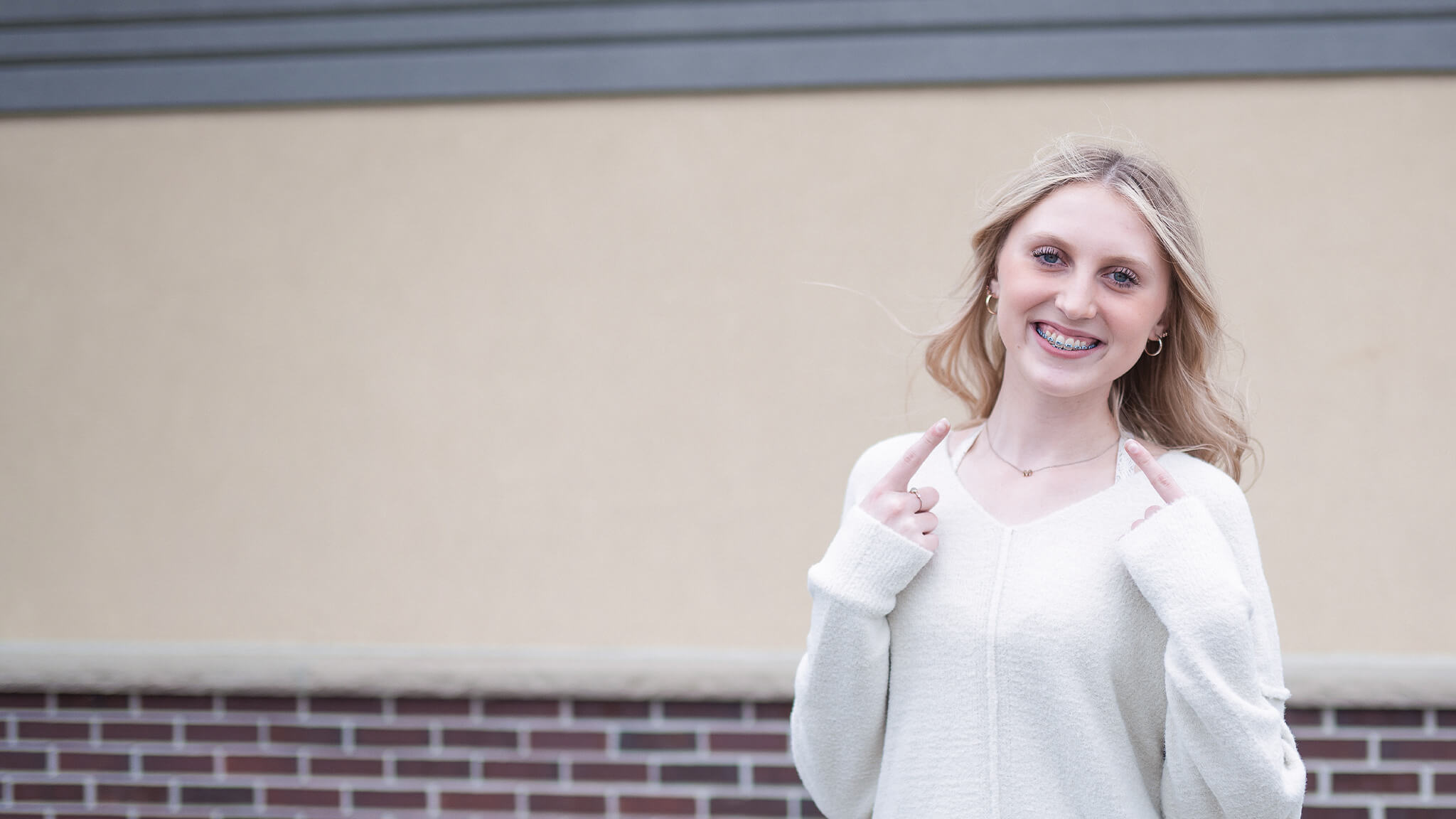 woman smiling
