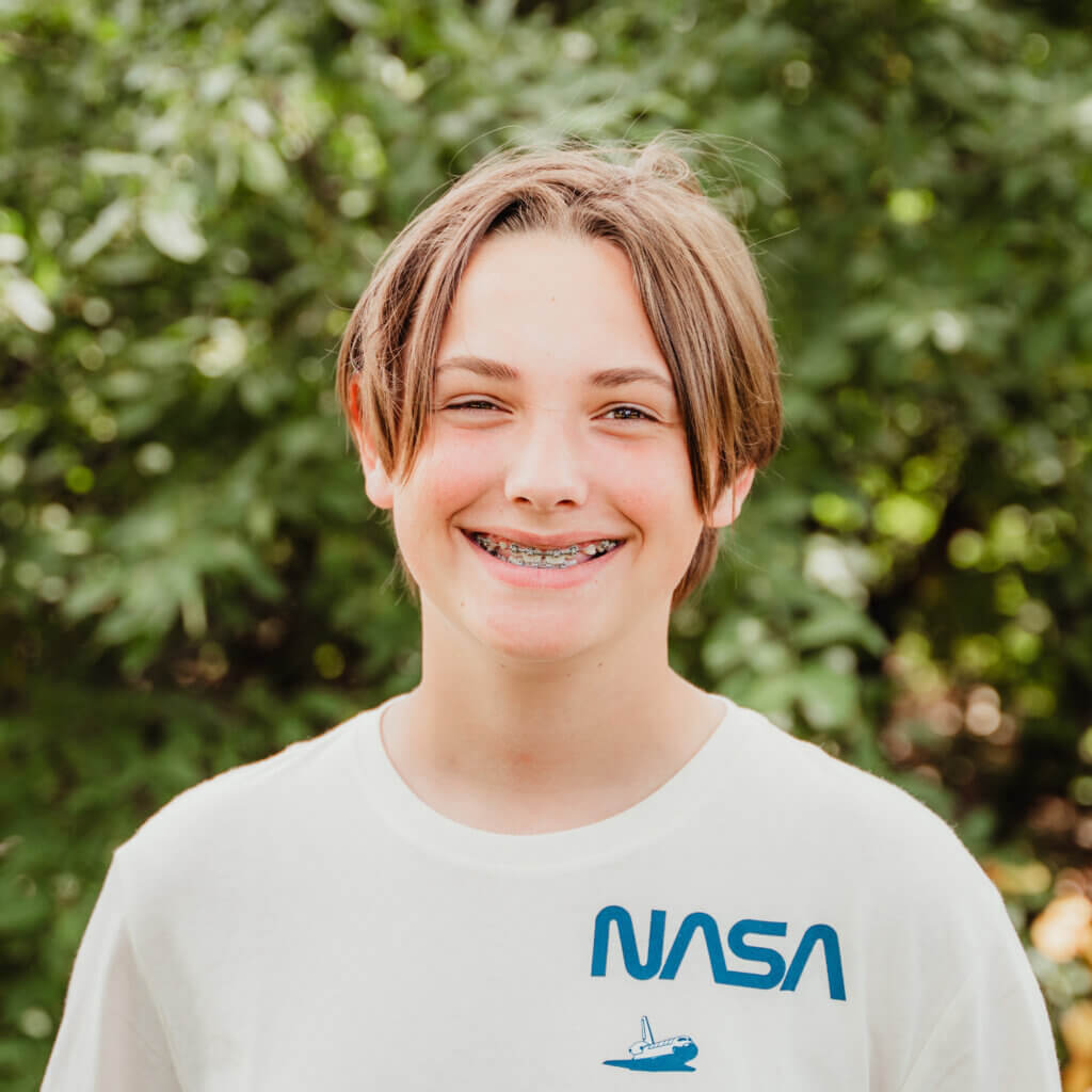 man with braces smiling
