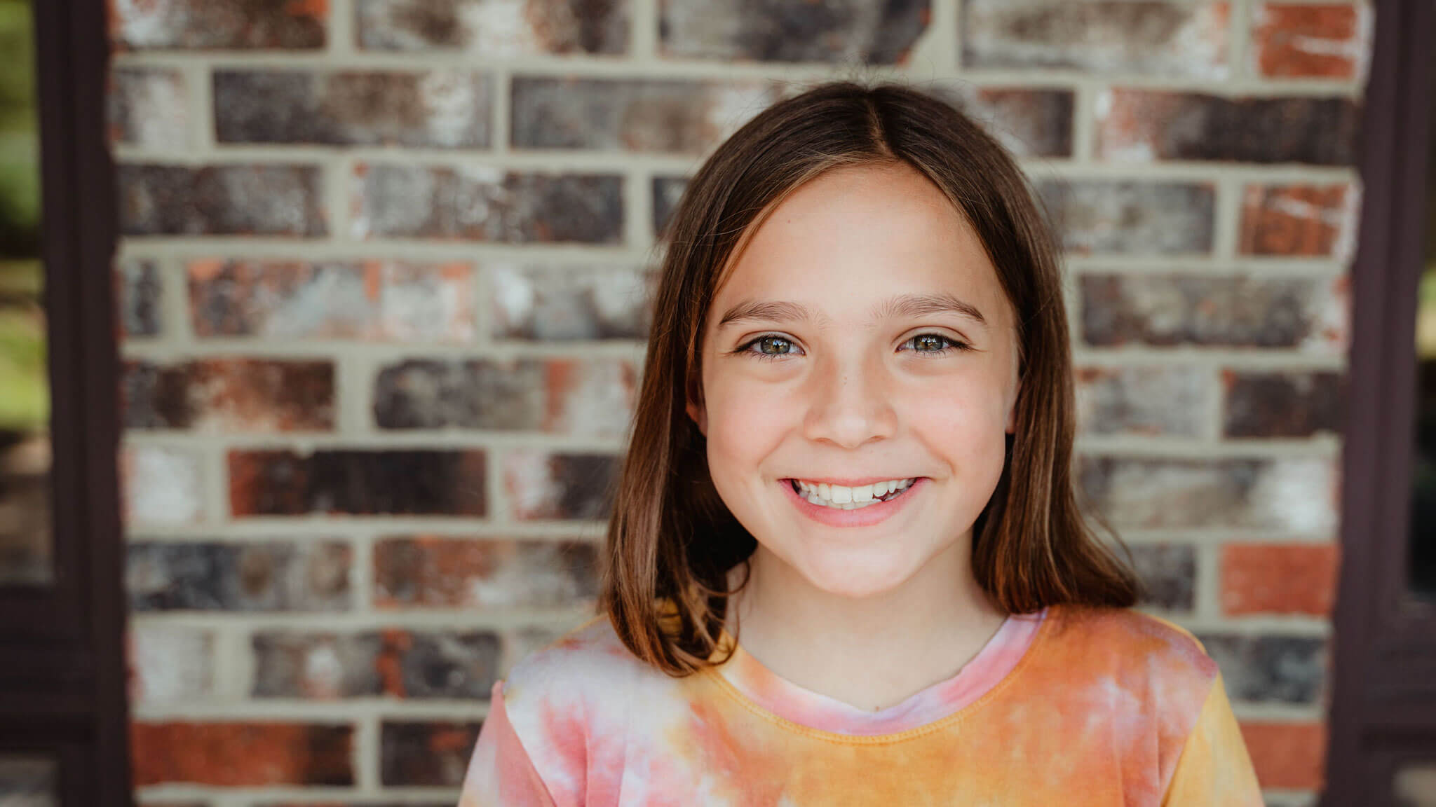 young girl smiling
