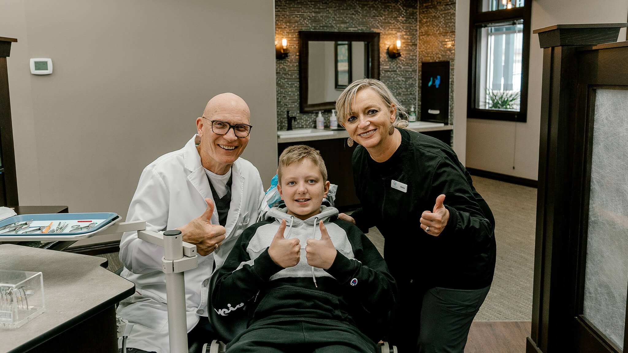 dr. anderson with patient